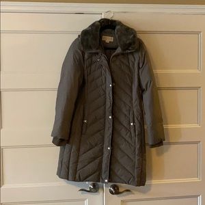 Michael Kors gray long winter coat